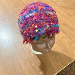 Silk/ boho beanie